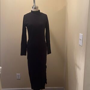 Elegant Black Long Sleeve Dress